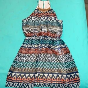 As U Wish Pattern Dress Size M
